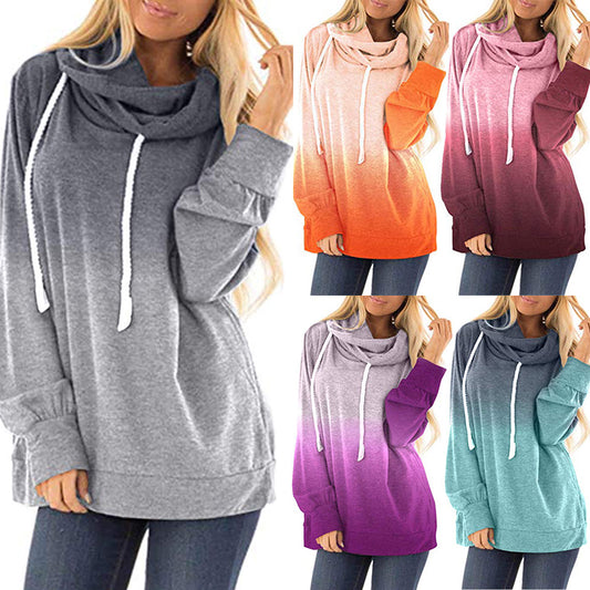 Dual Tones Delight: Two-Colored Fashion Hoodies for Women - Style Harmony